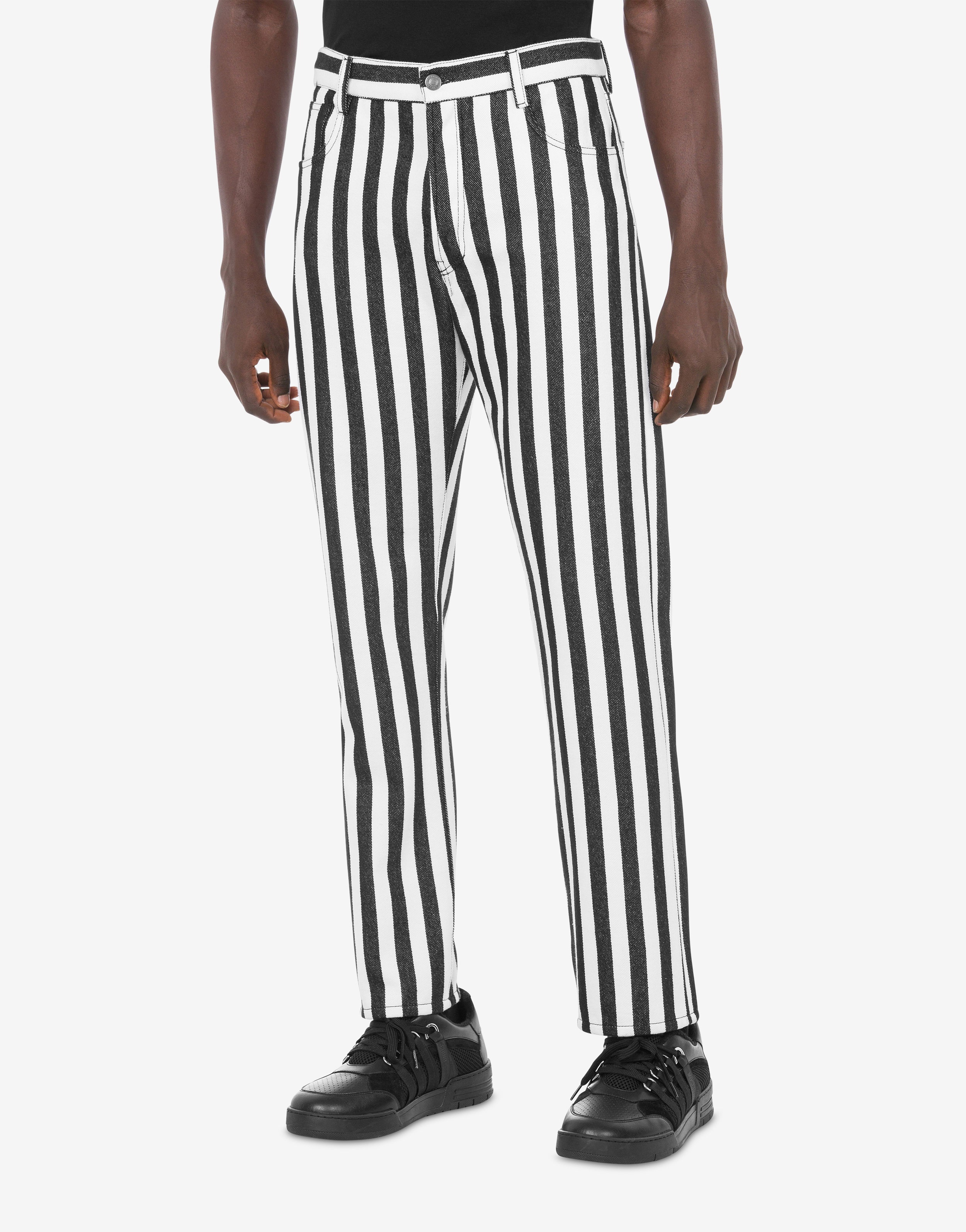 ARCHIVE STRIPES COTTON-BLEND TROUSERS - 2