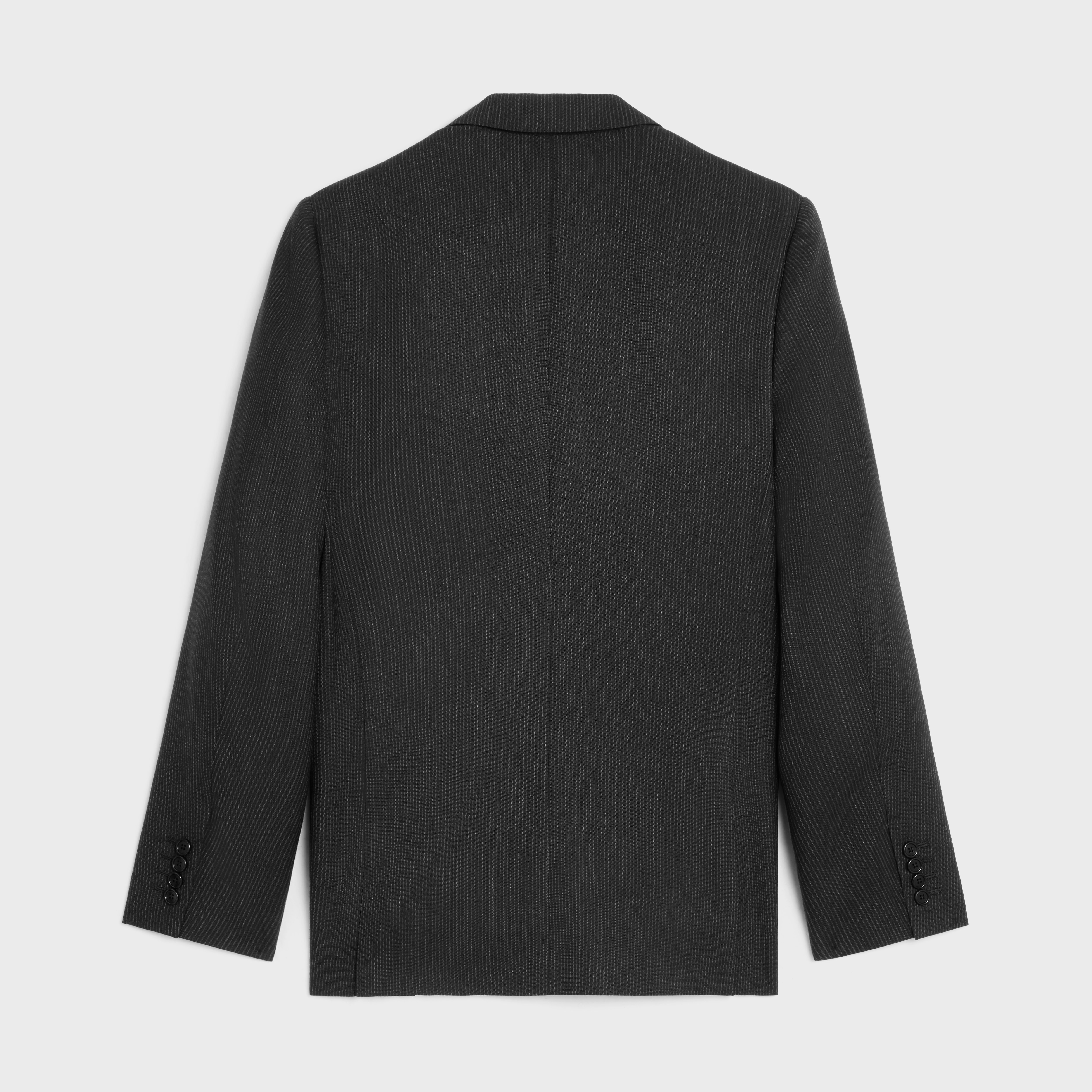 classic jacket in striped wool - 2