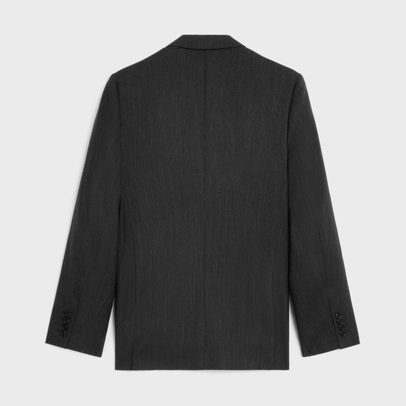 CELINE classic jacket in striped wool outlook