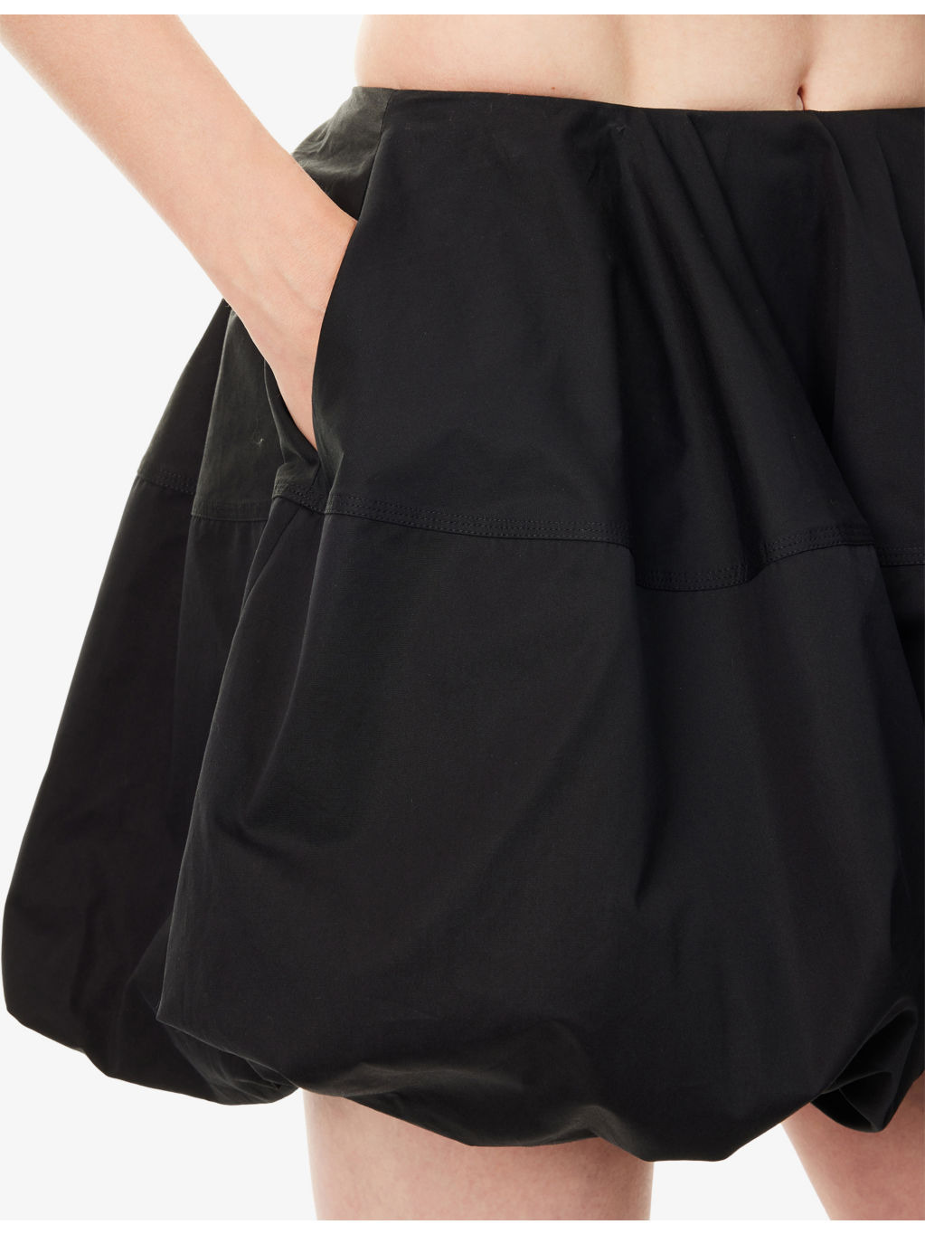 Basque Puffball Cotton Mini Skirt - 5