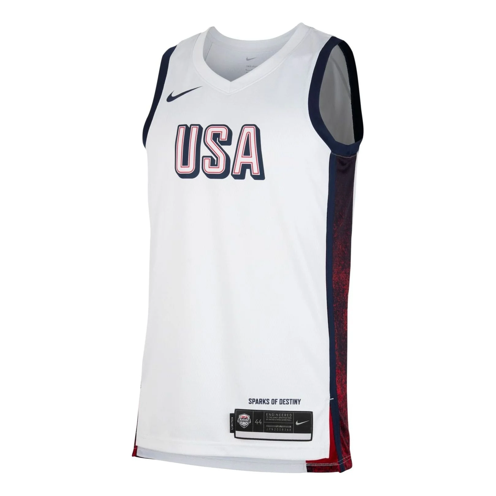 Nike USAB Olympics 24 Limited Home Basketball Jersey 'White' FV5517-100 - 1