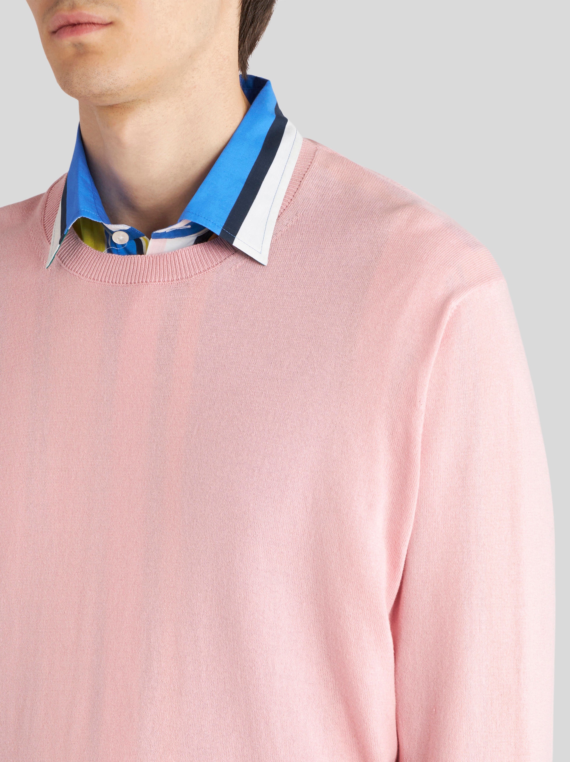 COTTON JUMPER WITH DECORATIVE GRECA - 3