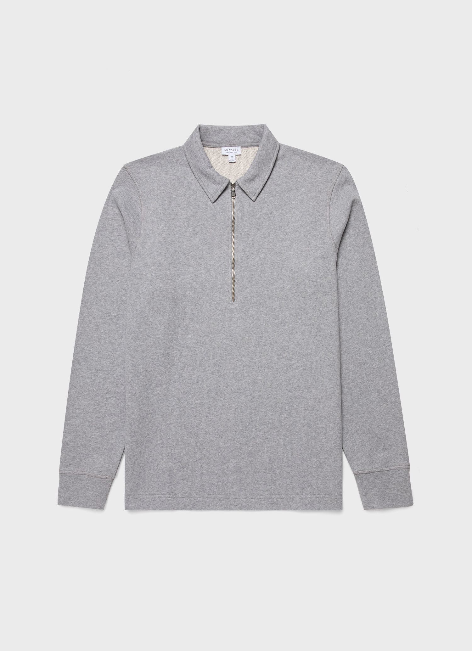Zip Polo Loopback Sweatshirt - 1