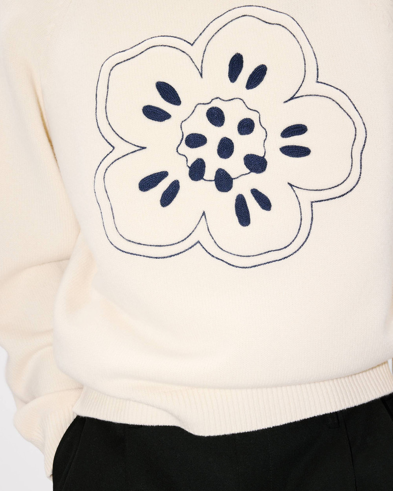 'Boke Flower' embroidered jumper in wool 8