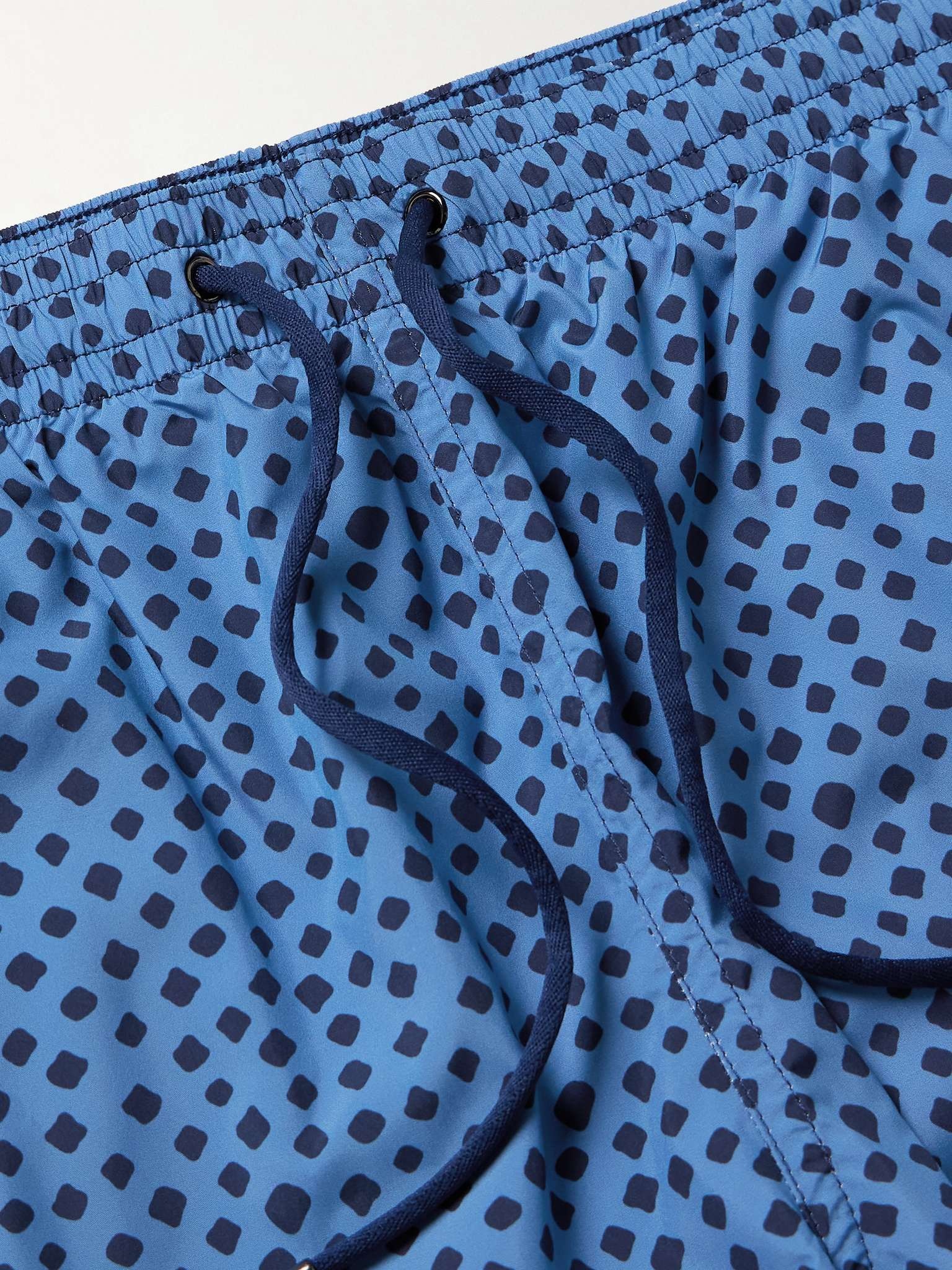 Straight-Leg Mid-Length Polka-Dot Swim Shorts - 4