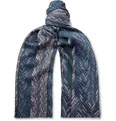 Fringed Herringbone Woven Scarf - 4