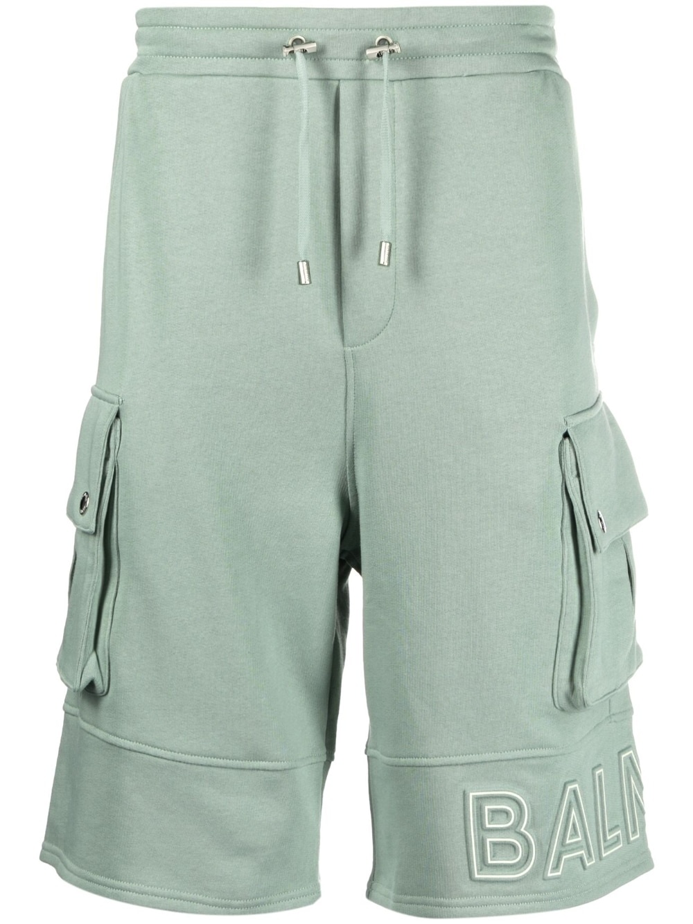 embossed-logo cotton bermuda shorts - 1
