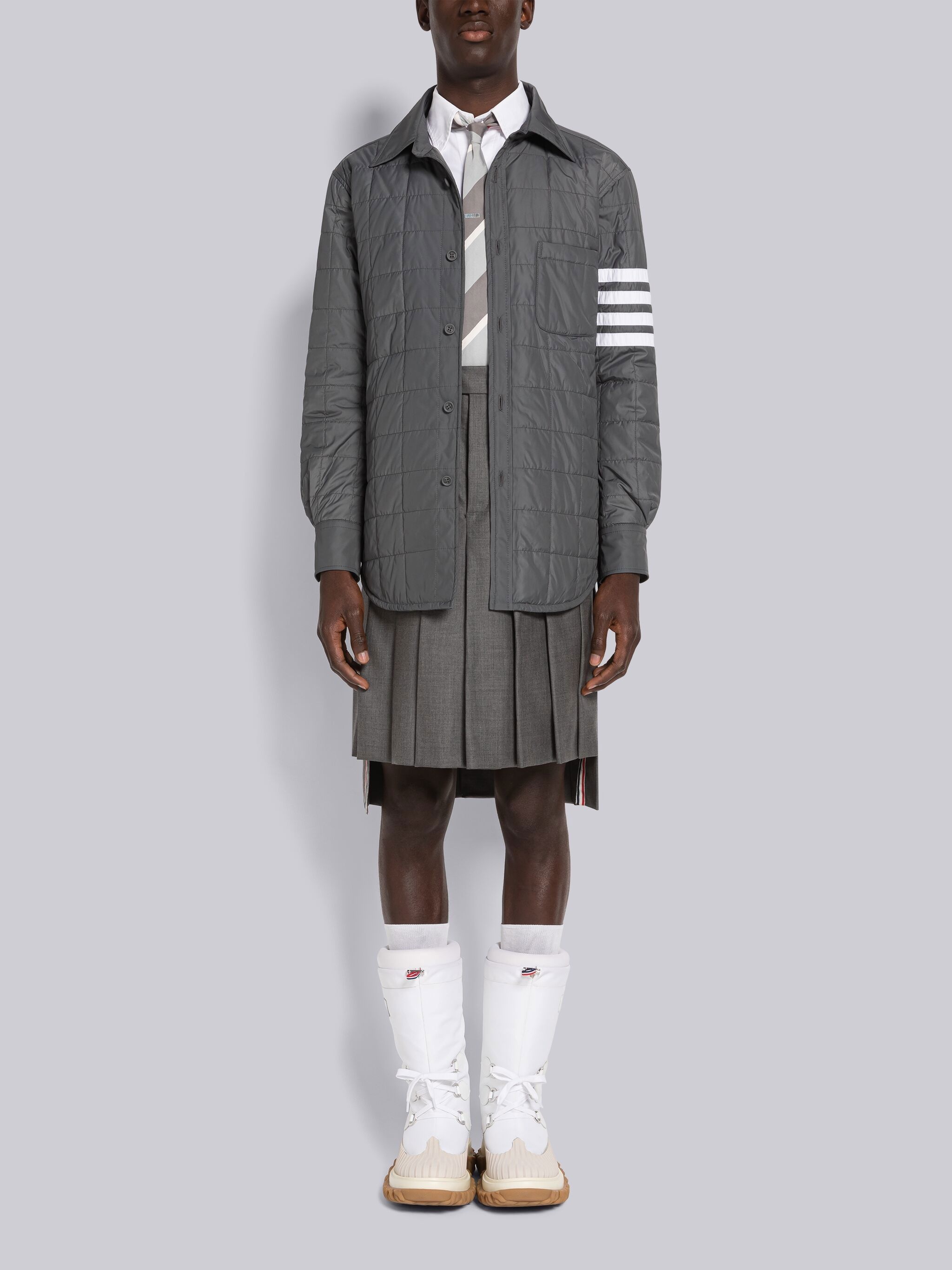 Poly Twill 4-Bar Down Shirt Jacket - 3