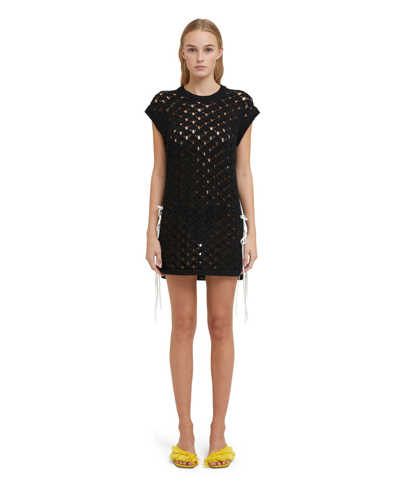 MSGM Crochet shirt cotton short dress outlook