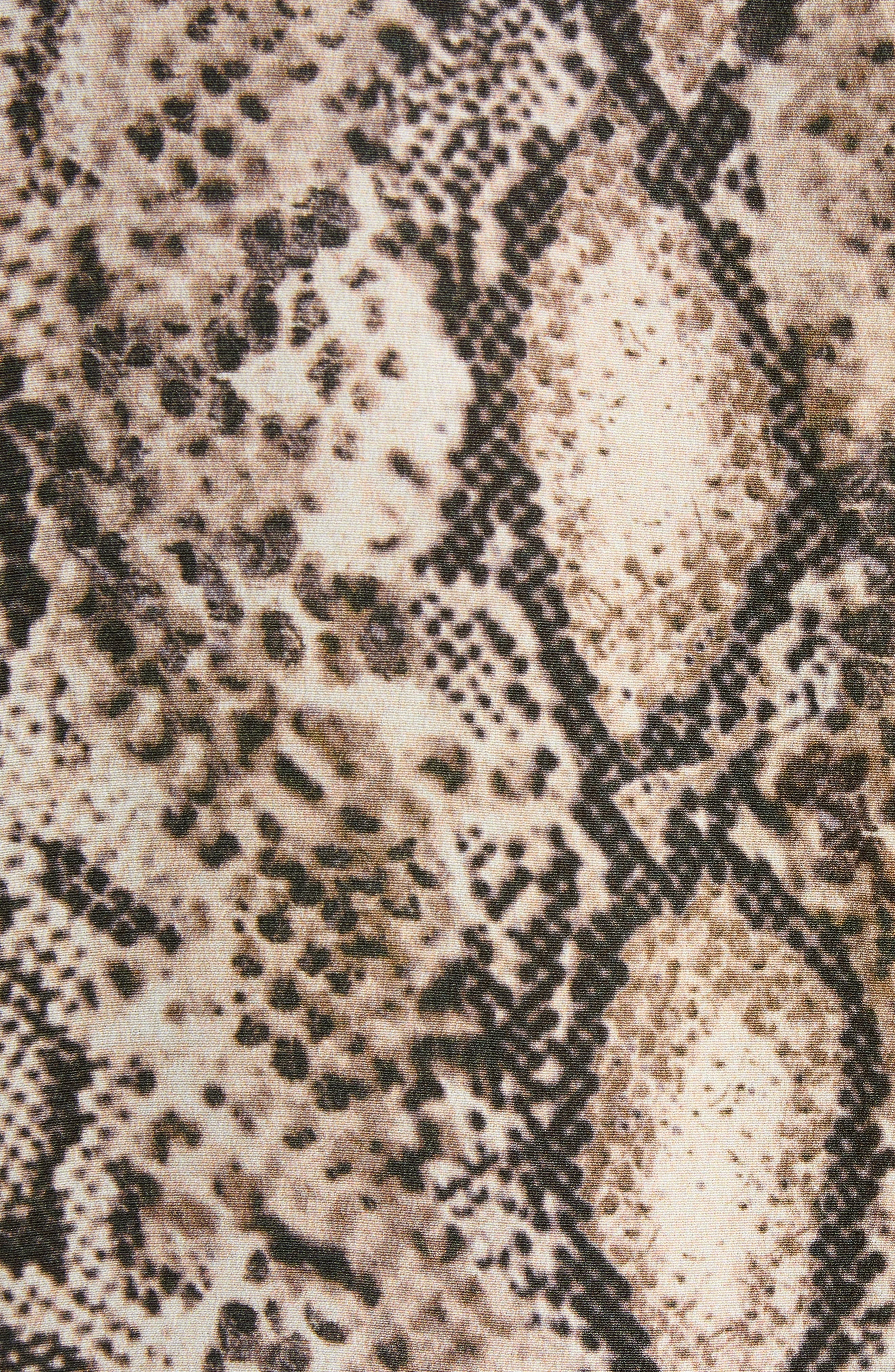 Isabel Marant Keany Snakeskin Print Stretch Silk Dress in Natural at Nordstrom - 5