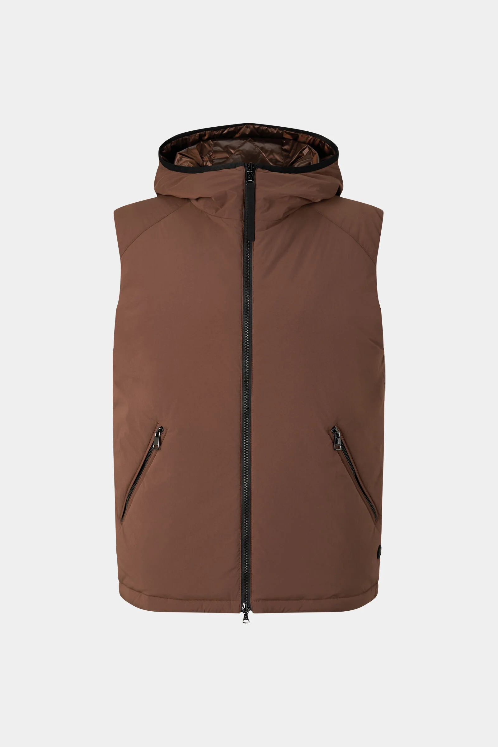 Clion lightweight down vest in Brown - 1