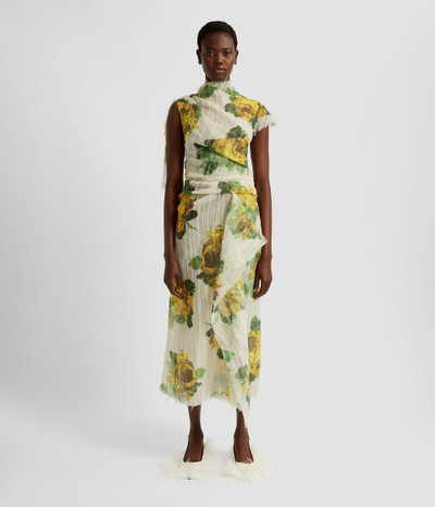 Erdem DRAPED MIDI DRESS outlook