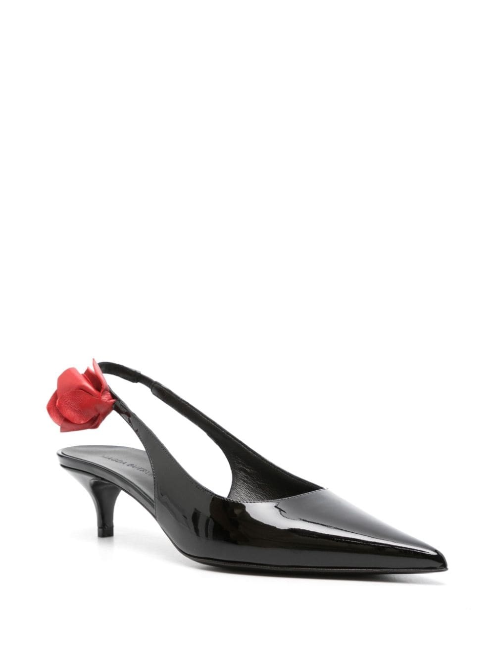 50mm rose leather sligback pumps - 2