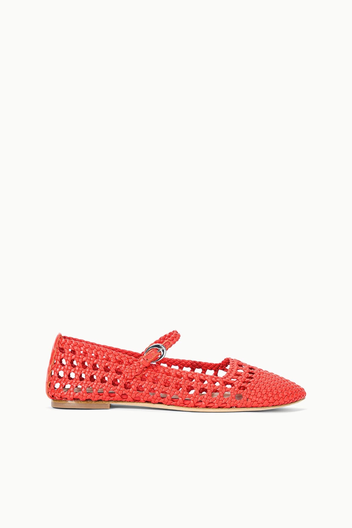 STAUD NELL MARY JANE FLAT WILD POPPY - 1
