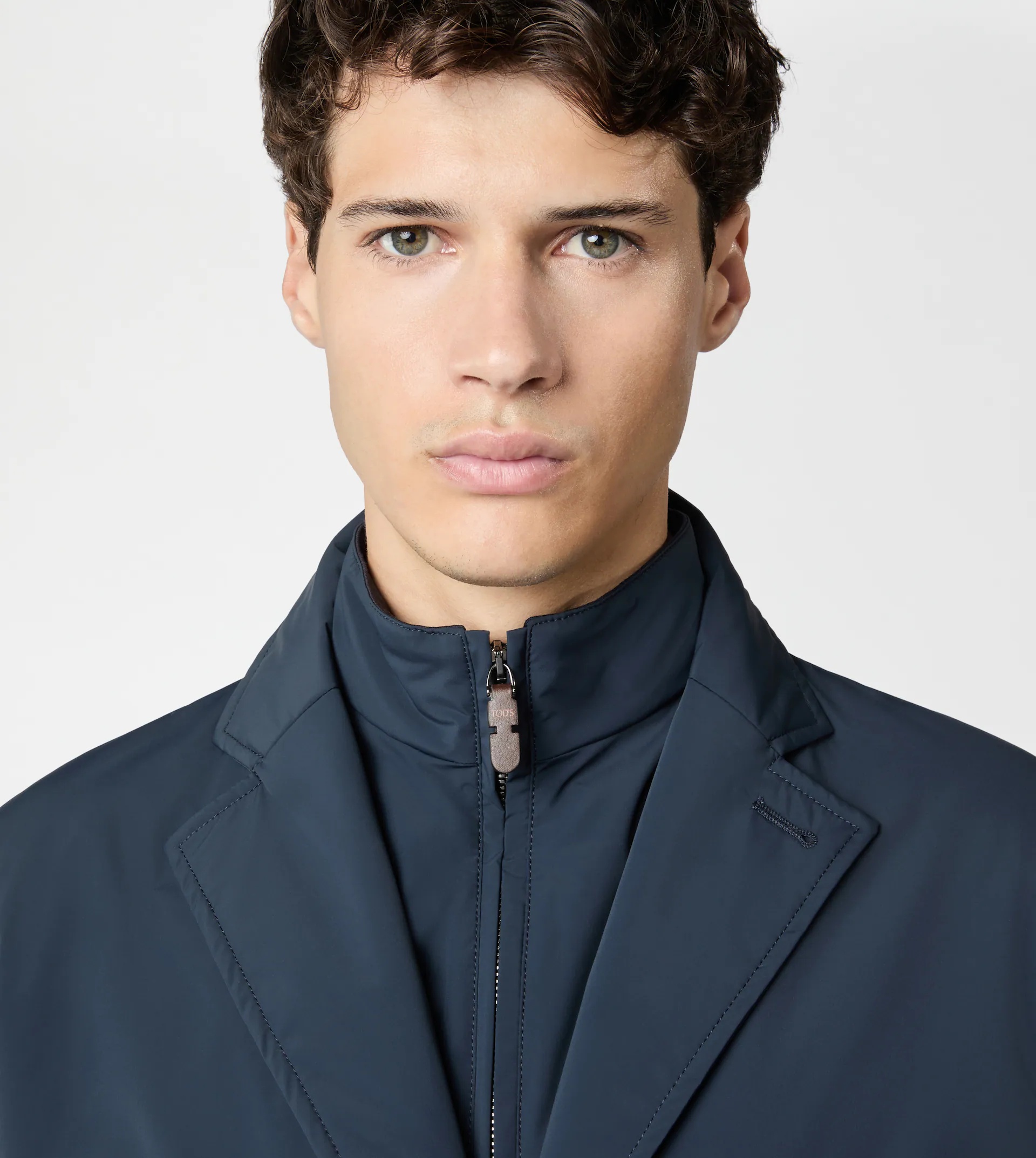 JACKET IN TECHNICAL FABRIC - BLUE - 2
