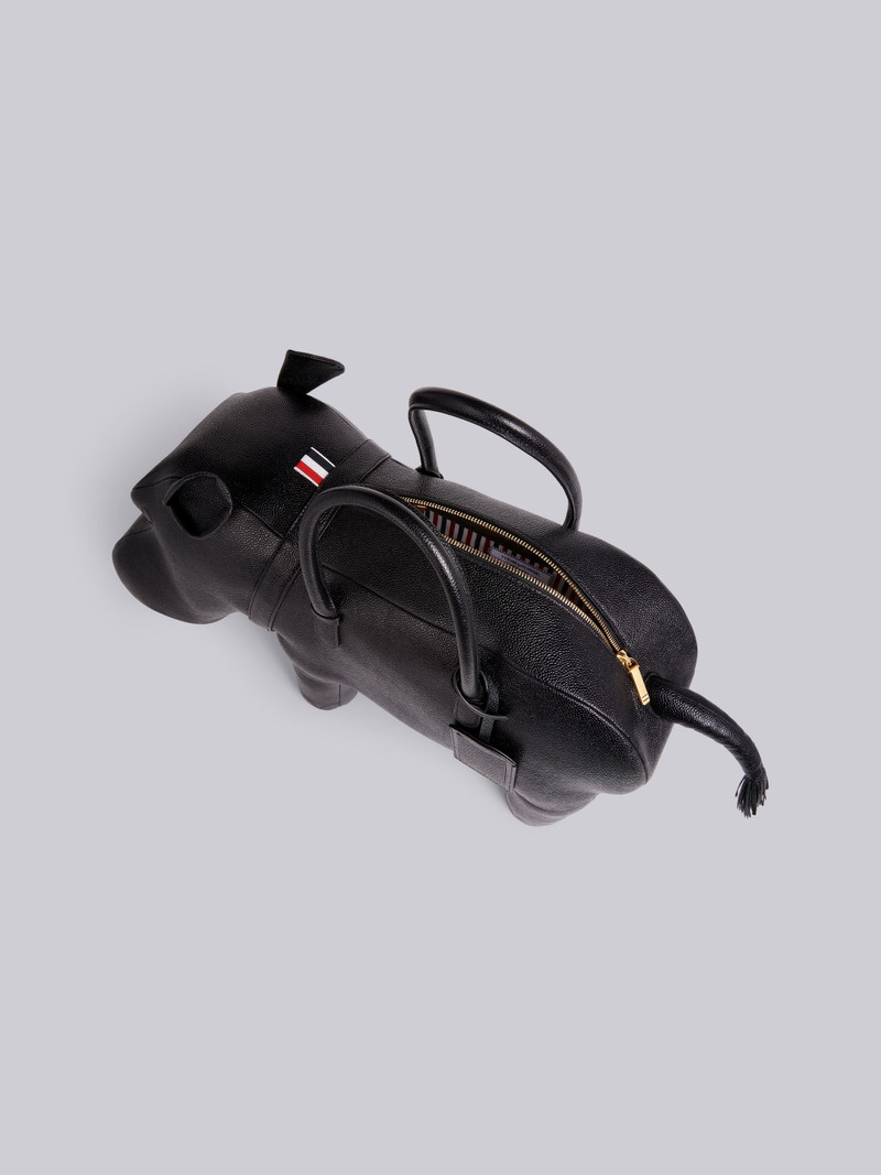 Black Pebbled Calfskin Hippo Bag 5