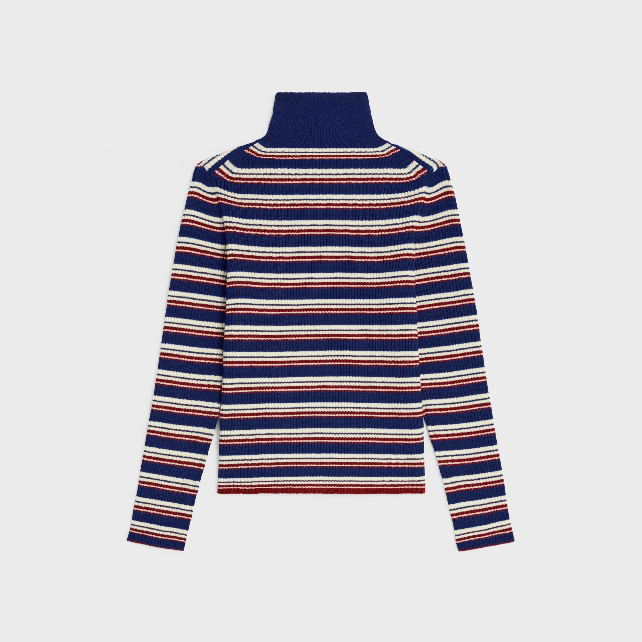 turtleneck sweater IN striped ribbed wool - 2