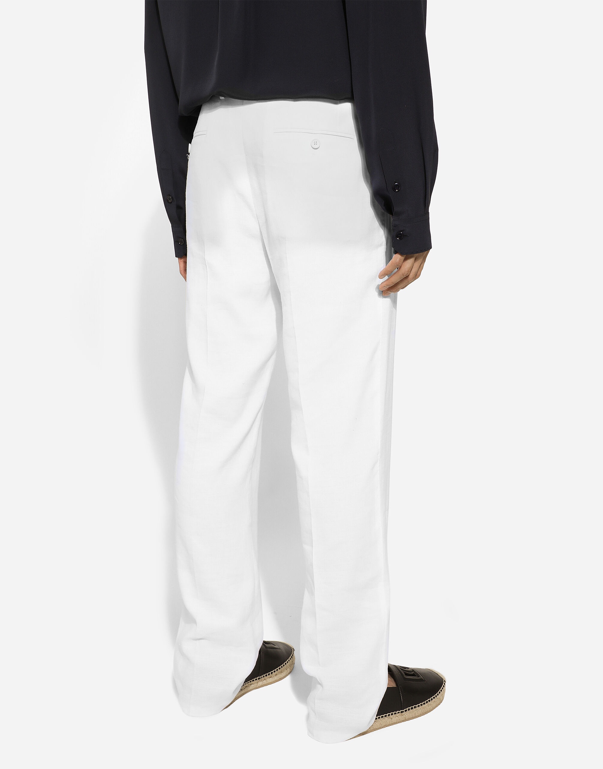 Tailored stretch linen pants - 4