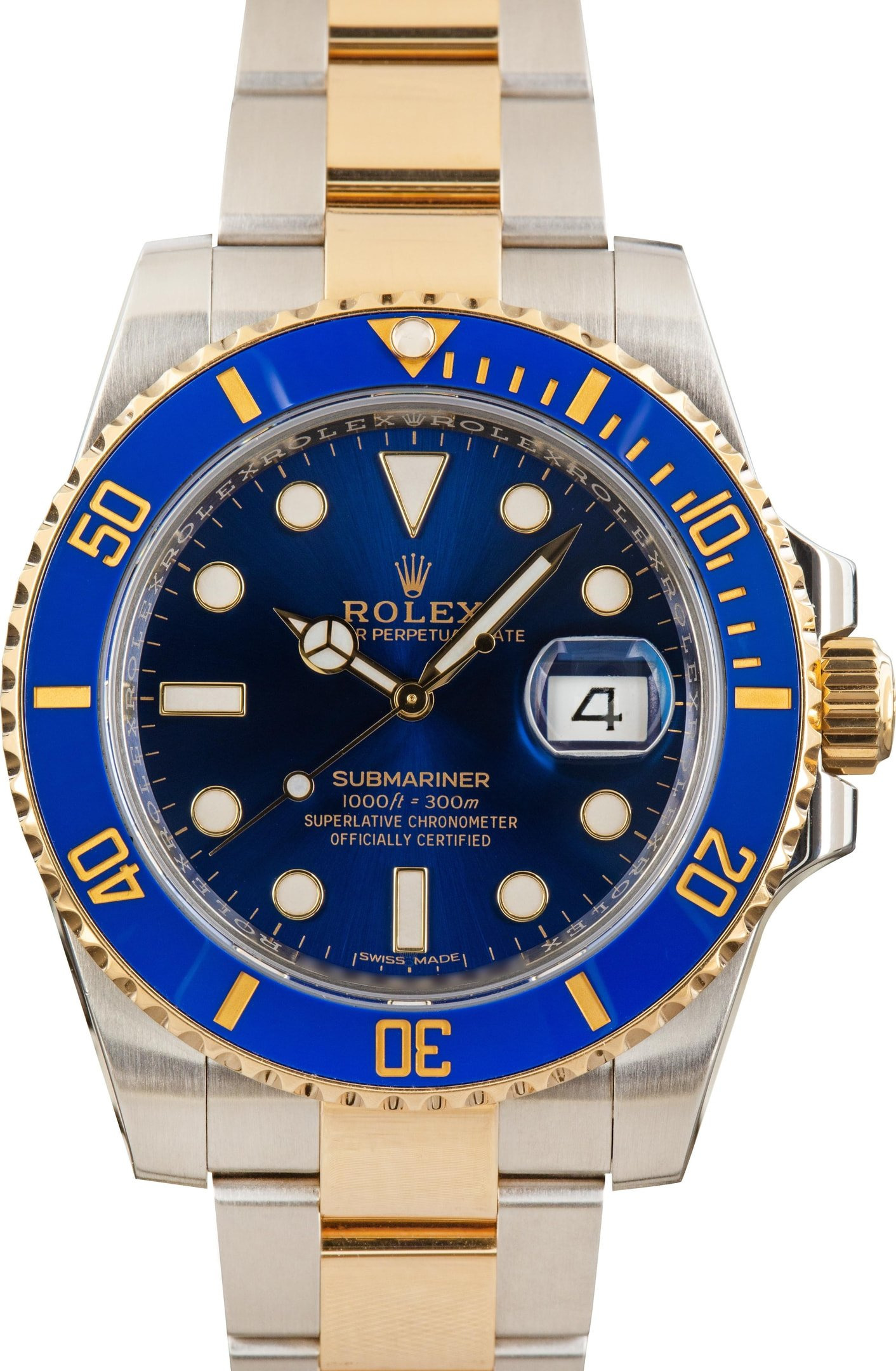 Pre-owned Rolex Ceramic Submariner 116613 Blue Bezel - 1