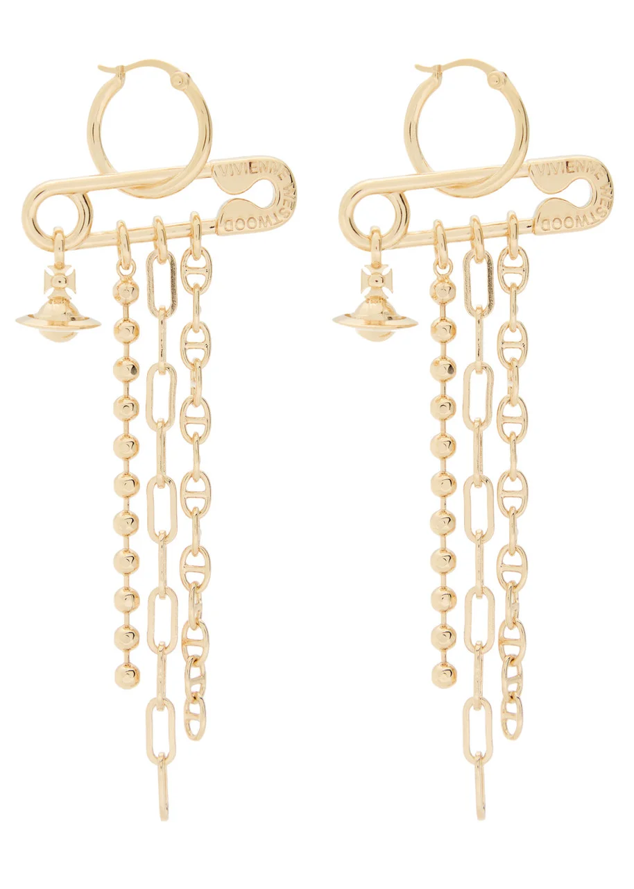 Vivienne Westwood Ginetta Safety-pin Drop Earrings - 1