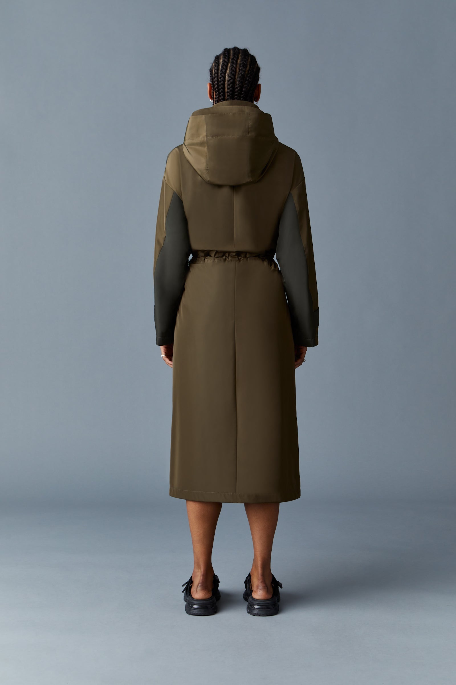 BREENA Long oversized raincoat with hood - 4