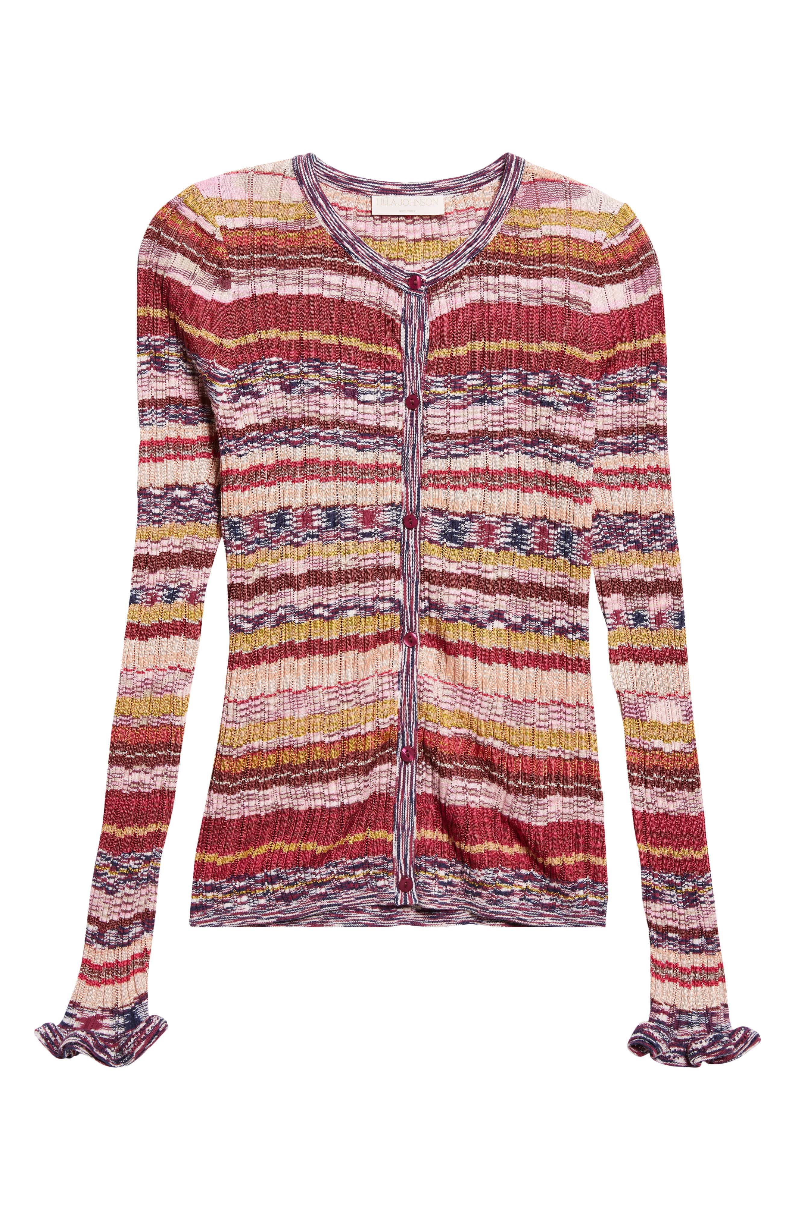Ulla Johnson Lex Ruffle Space Dye Cardigan in Prism at Nordstrom - 5