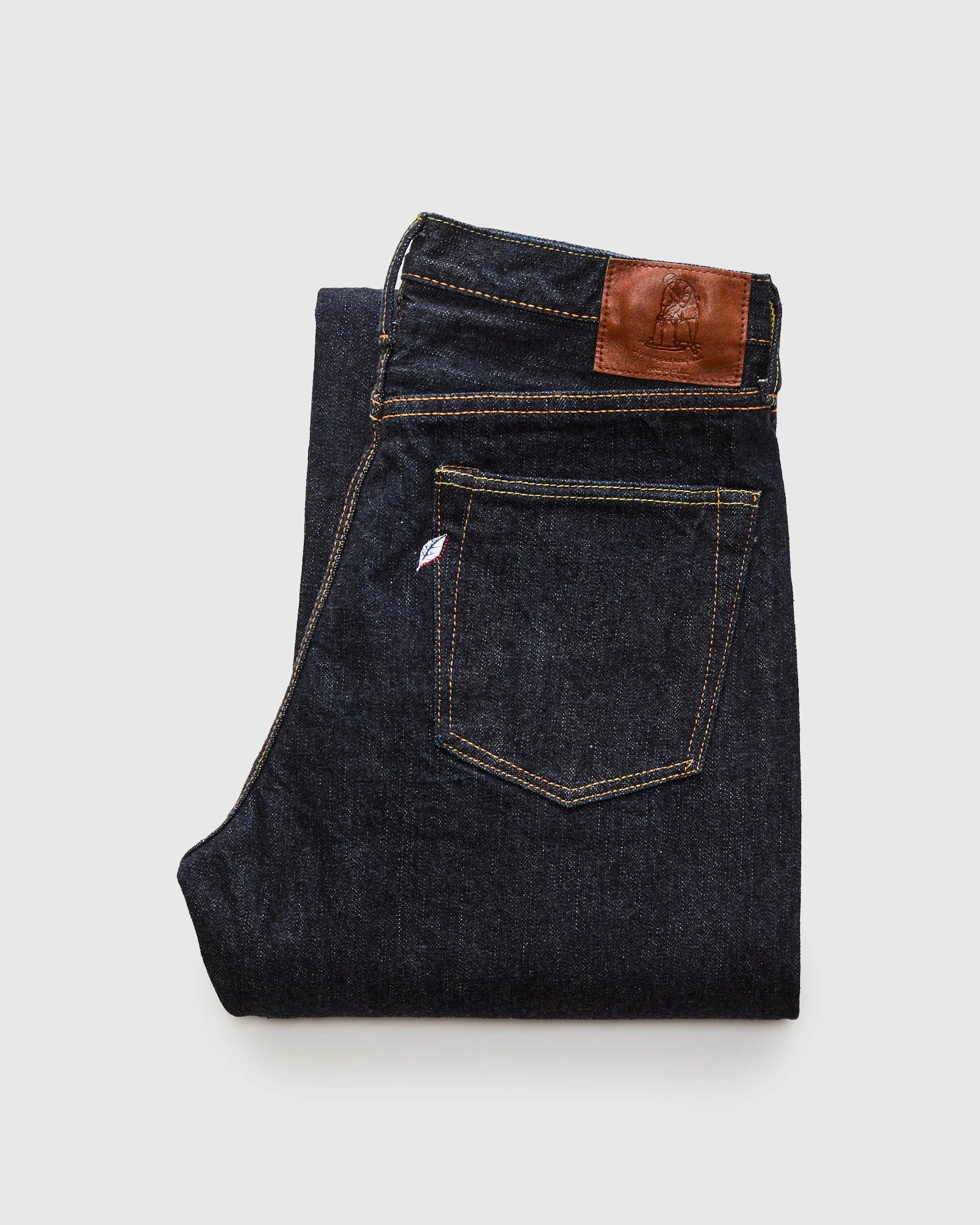 XX-002 14oz Rinsed Selvedge Denim - Piped Straight Fit - 1