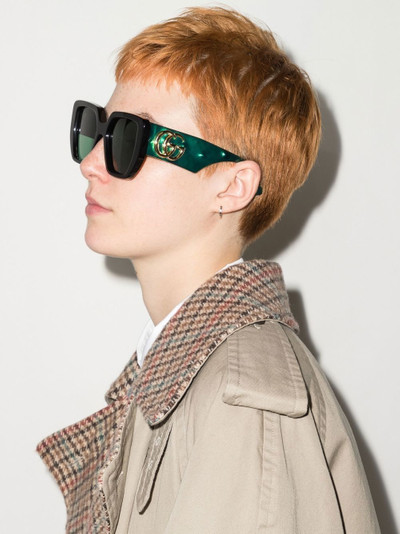 GUCCI oversized square frame sunglasses outlook