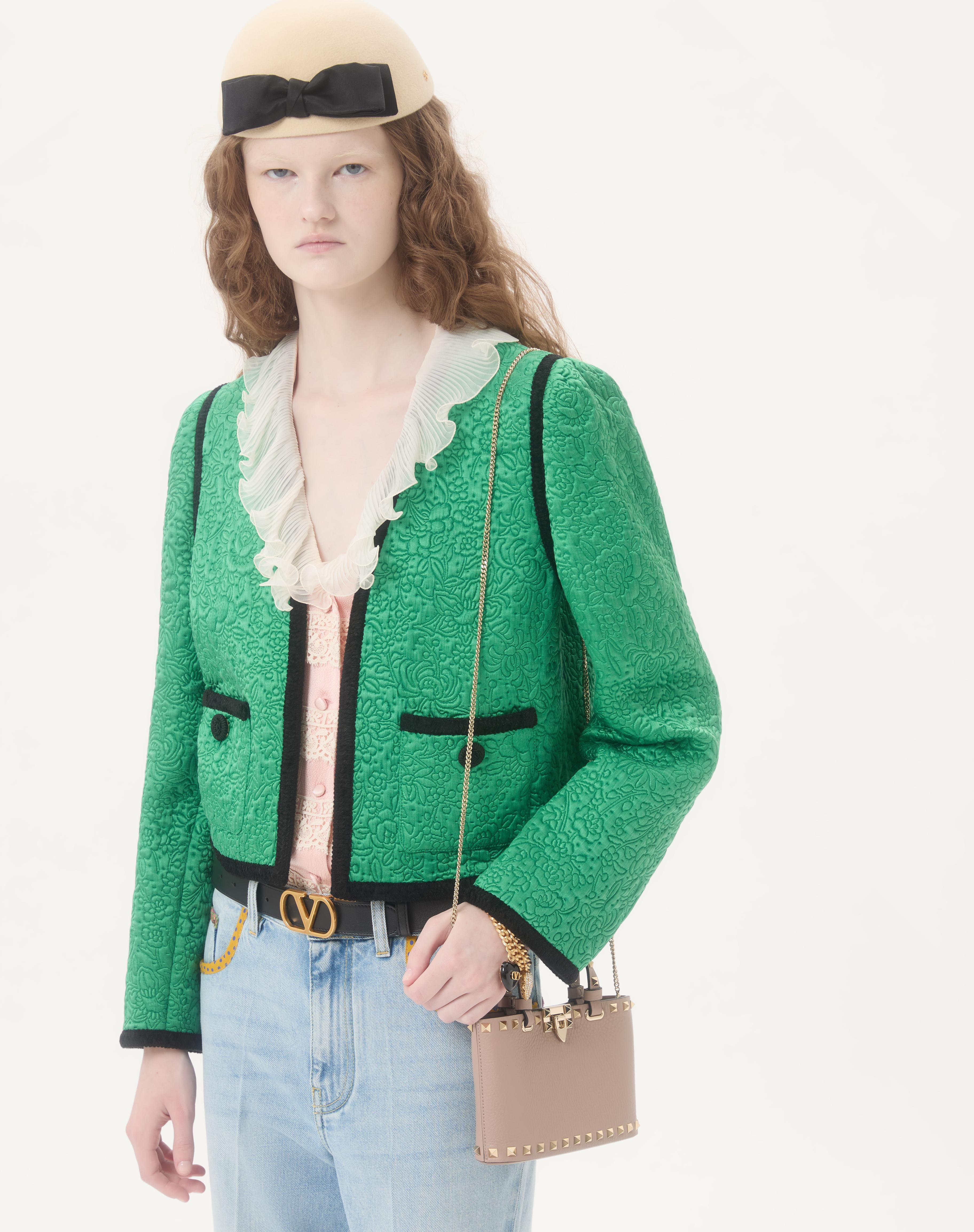 MINI ROCKSTUD SHOPPING BAG IN GRAINY CALFSKIN - 7