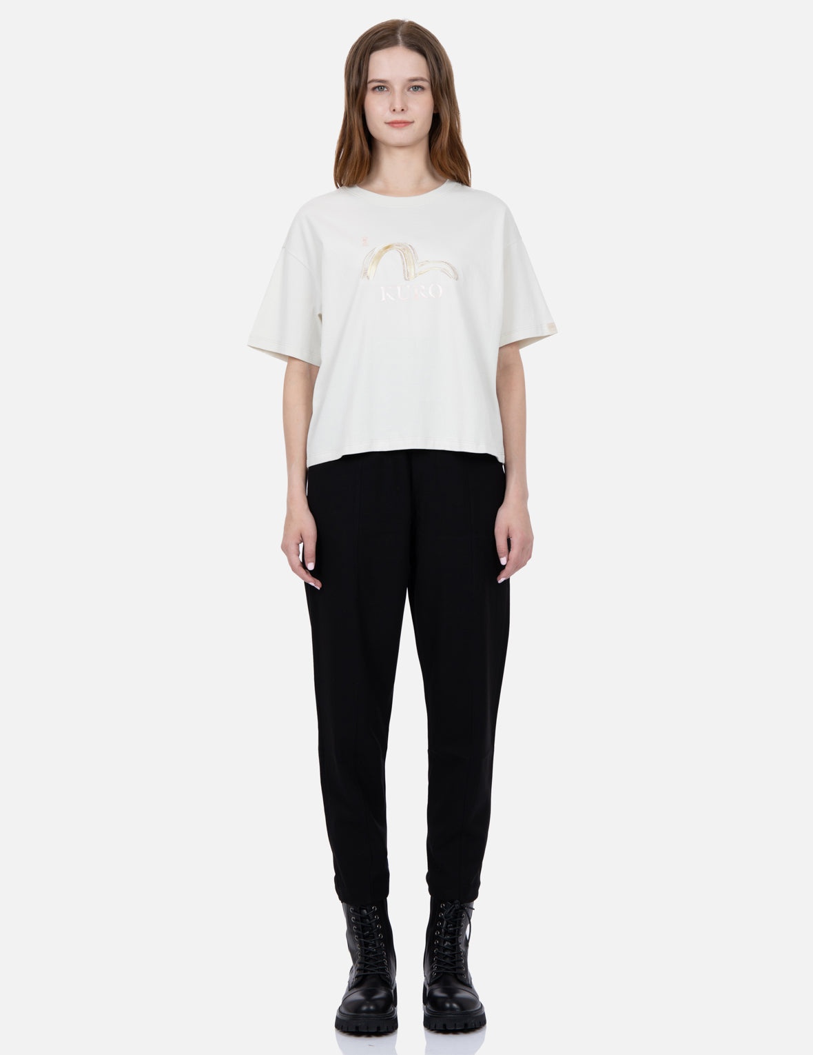 Logo Print Waistband Tapered Pants - 5