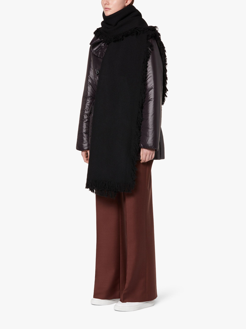 BLACK MERINO WOOL SCARF | ACC-023 4