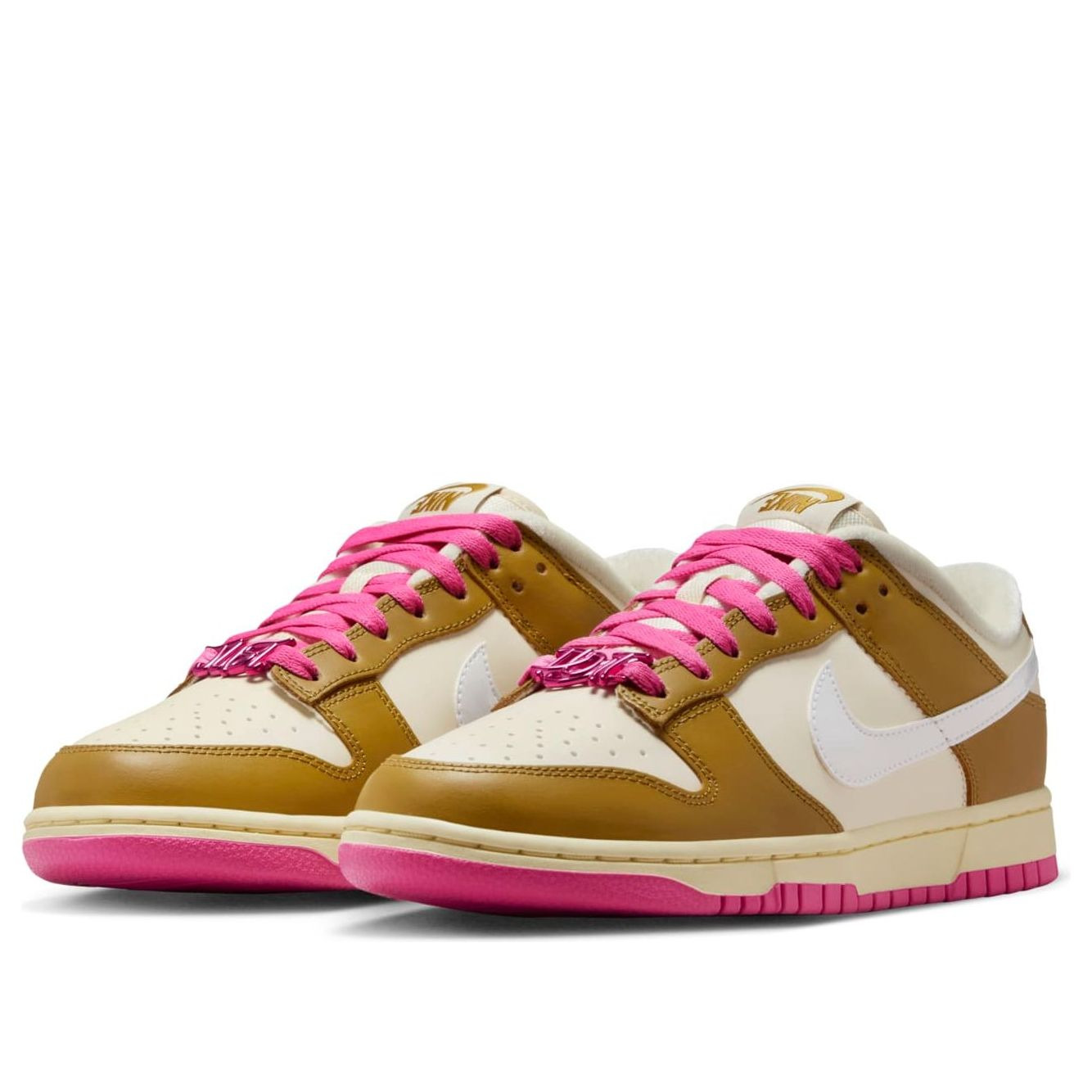 (WMNS) Nike Dunk Low 'Just Do It - Bronzine Pink' FD8683-700 - 3