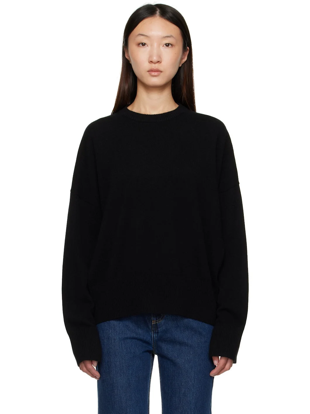 Black Anaa Cashmere Sweater - 1