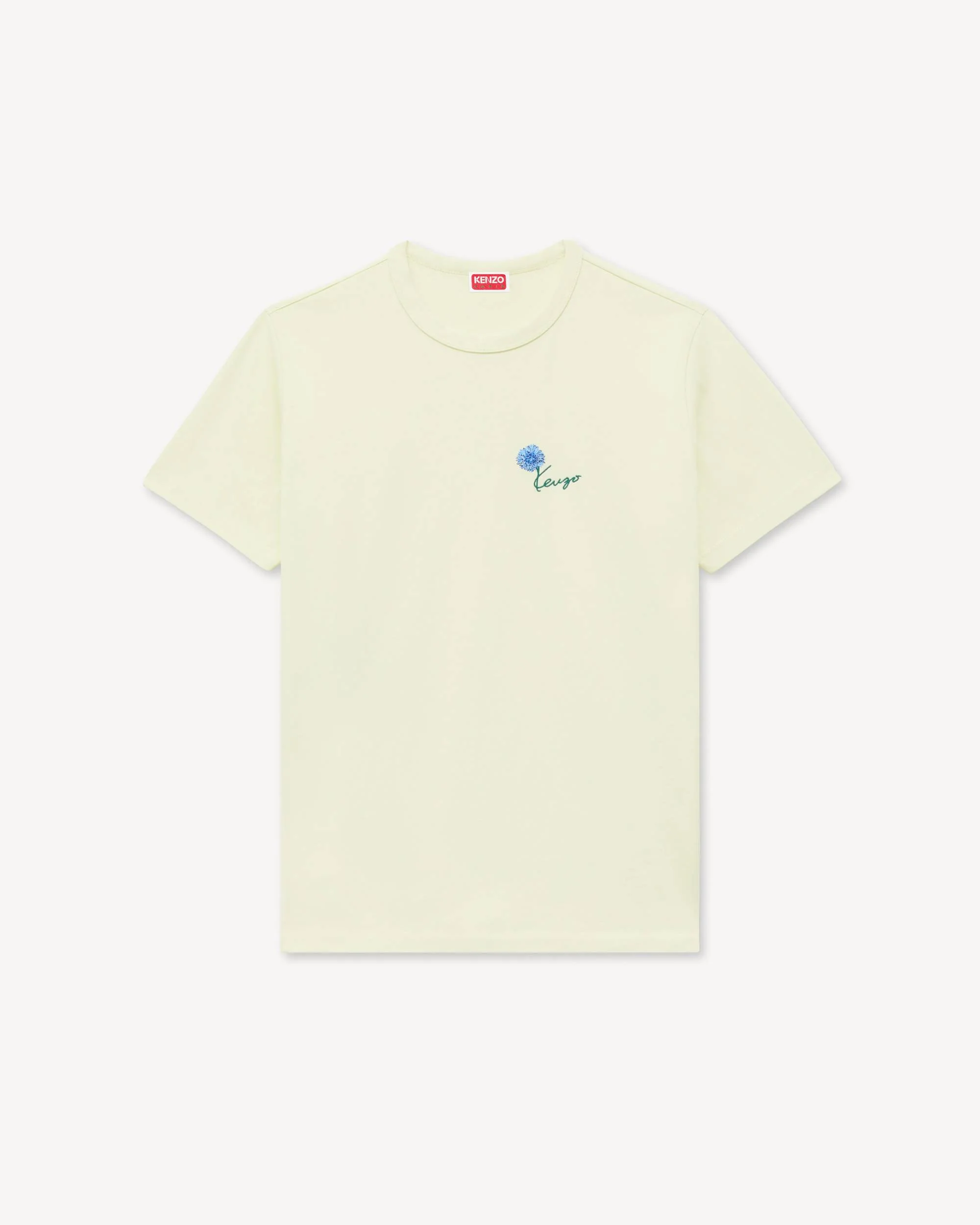 'KENZO Tulip' embroidered slim T-shirt in cotton - 1