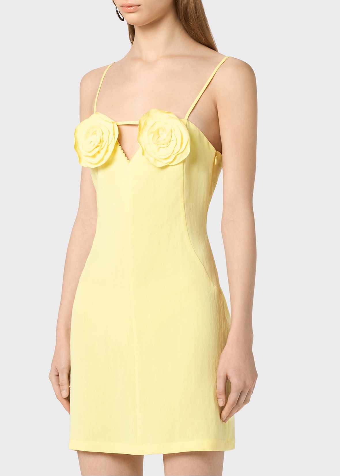 MINI DRESS WITH ROSE DETAILS - 5