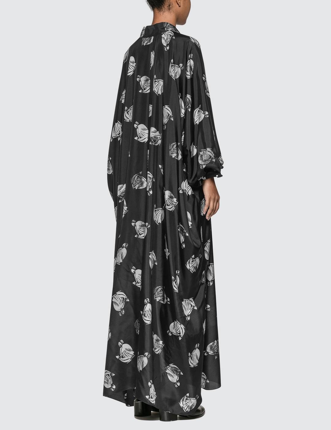 Logo Print Long Dress - 3