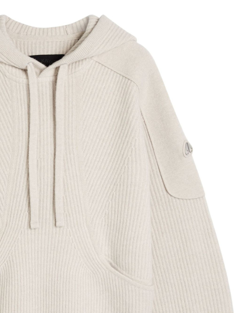 MOOSE KNUCKLES panelled wool hoodie outlook