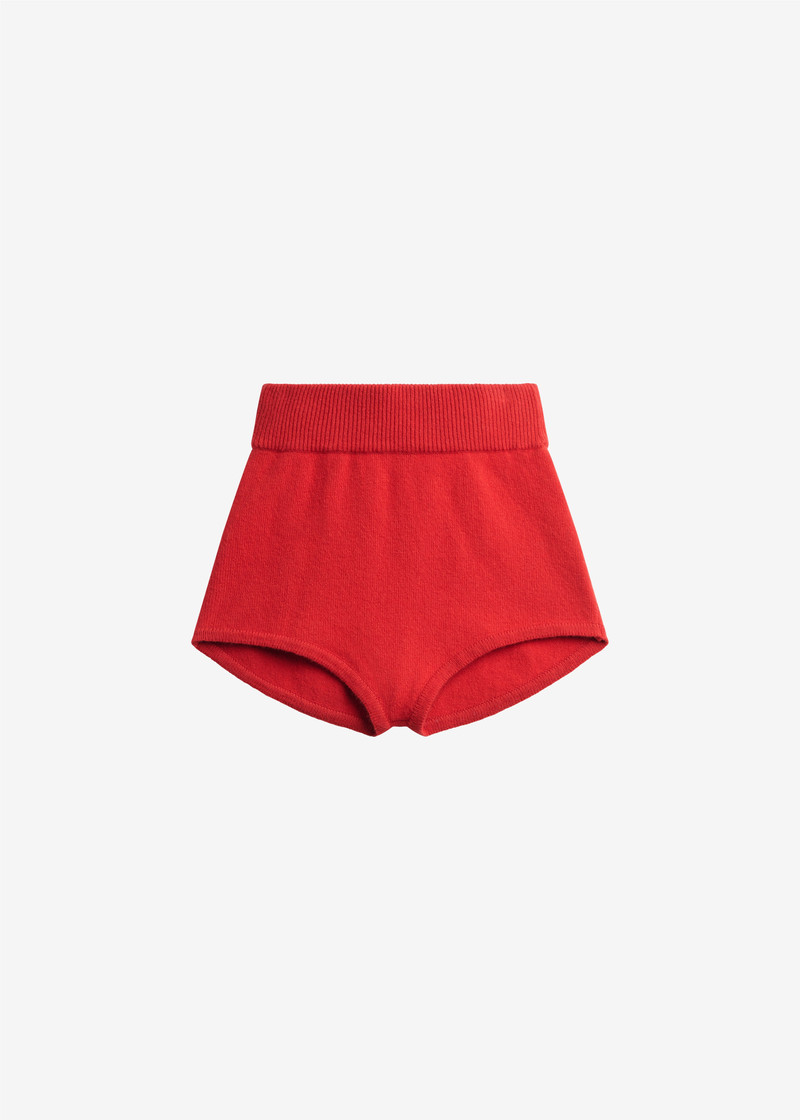 Bresica Knit Hot Pants - Red 1