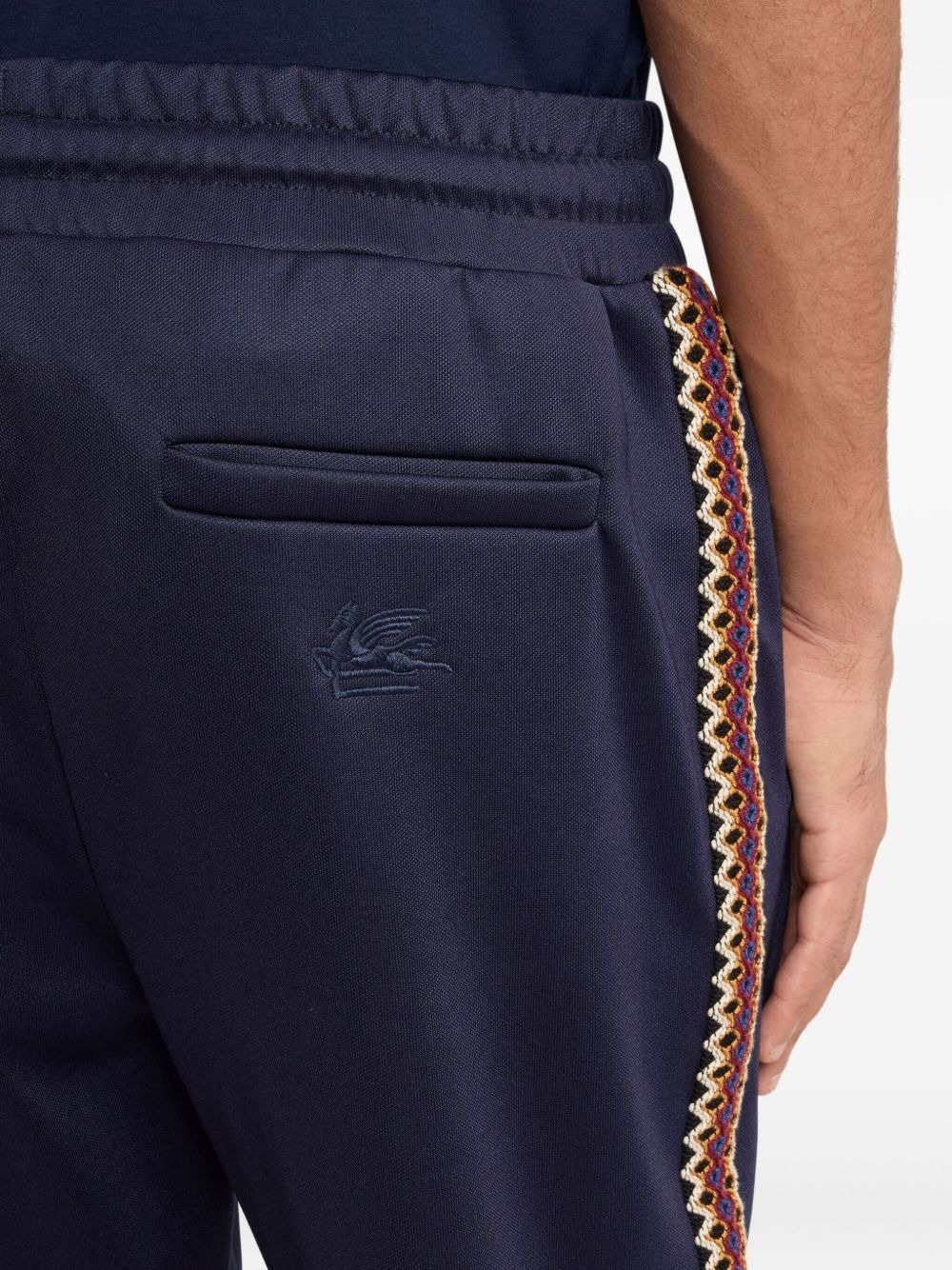 embroidered-band trousers - 4