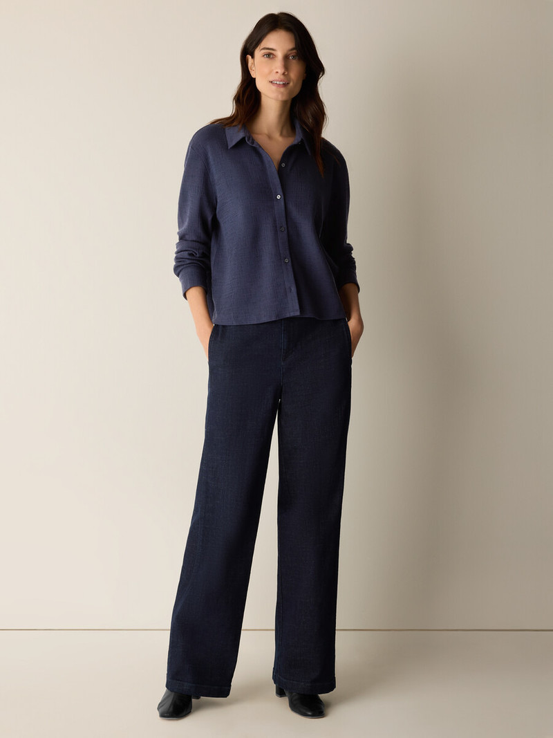 Cross Hatch Stretch Jersey Classic Collar Shirt 3