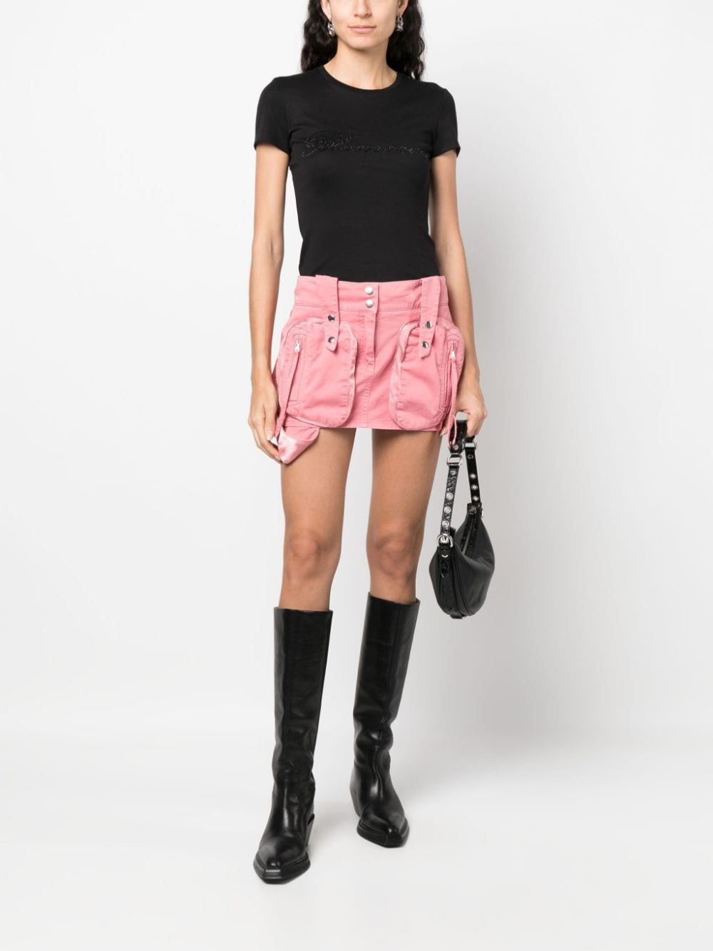 Blumarine Women Logo Cotton T-Shirt - 5