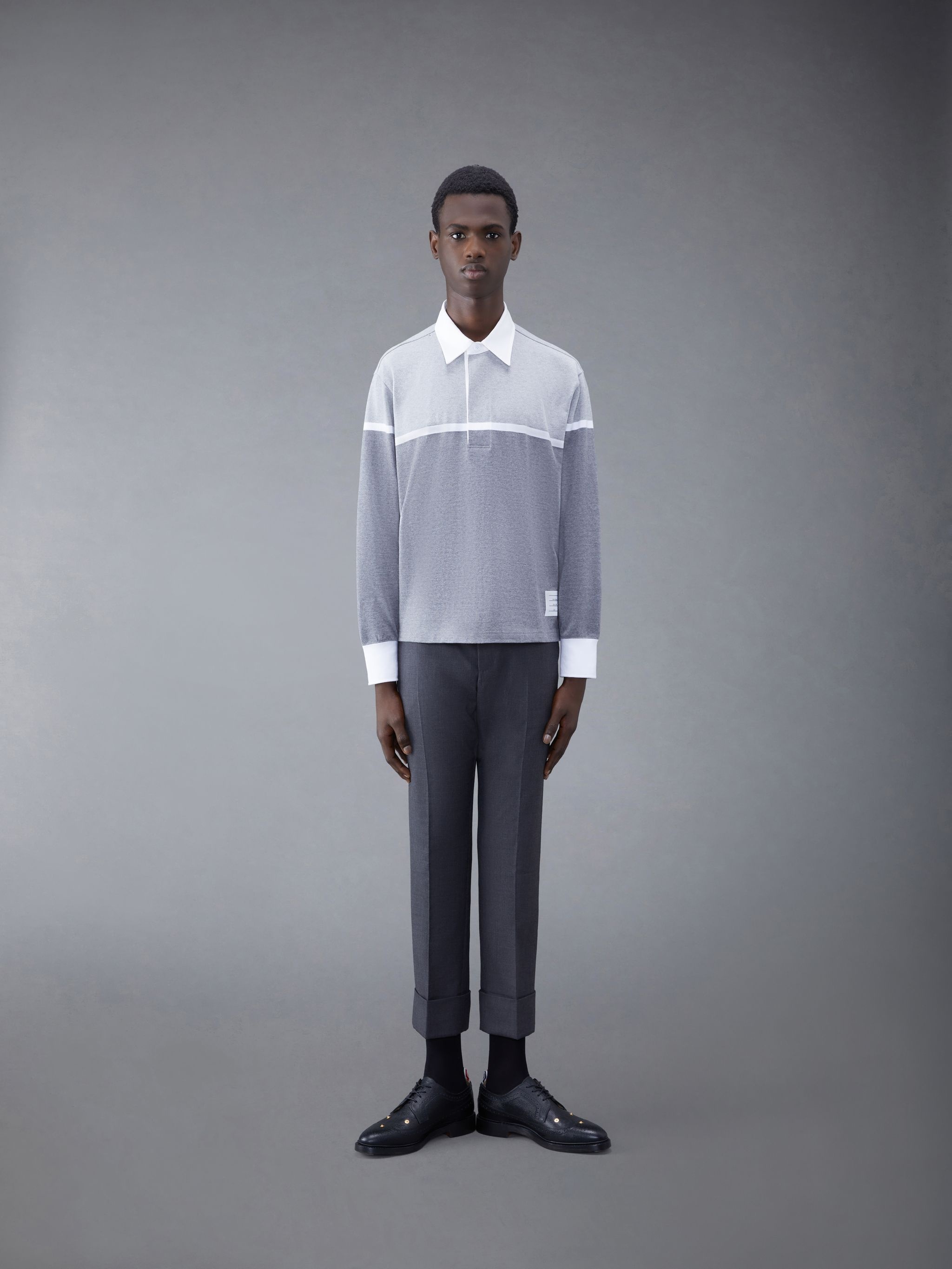 Rugby Stripe Oversized Football Polo - 2