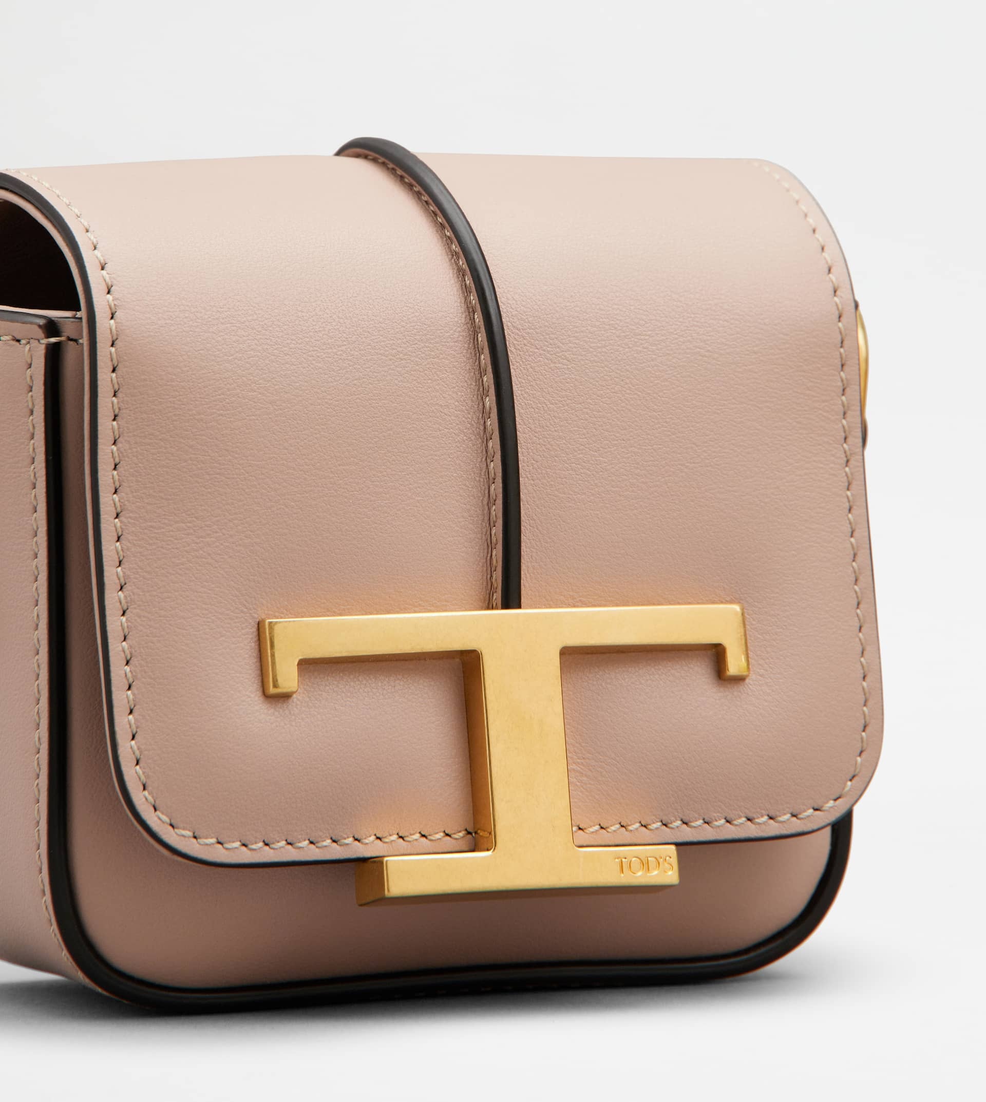 T TIMELESS CROSSBODY BAG IN LEATHER MICRO - PINK - 4