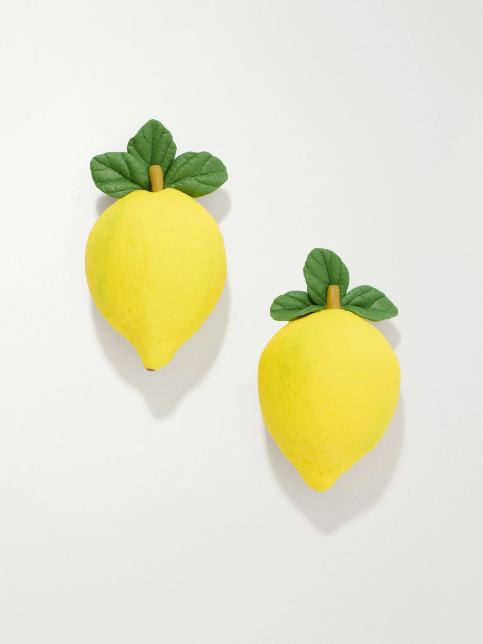 Citron resin earrings Yellow - 1