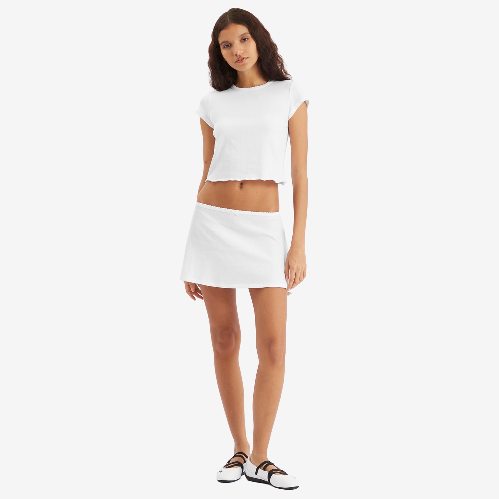 SKIMS Drop Needle Pointelle Mini Skirt - 2