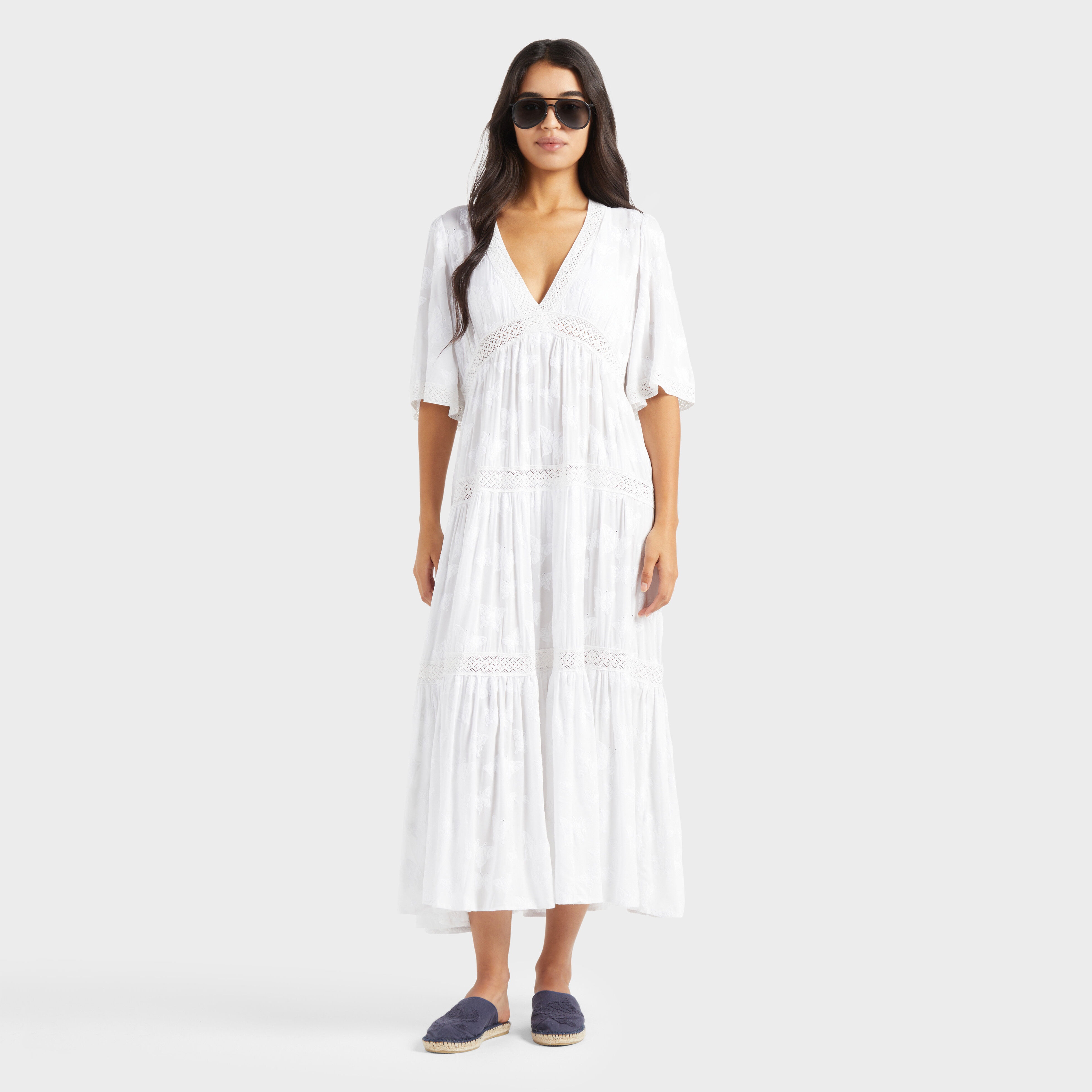 Women Viscose Dress Disco Butterflies - 5