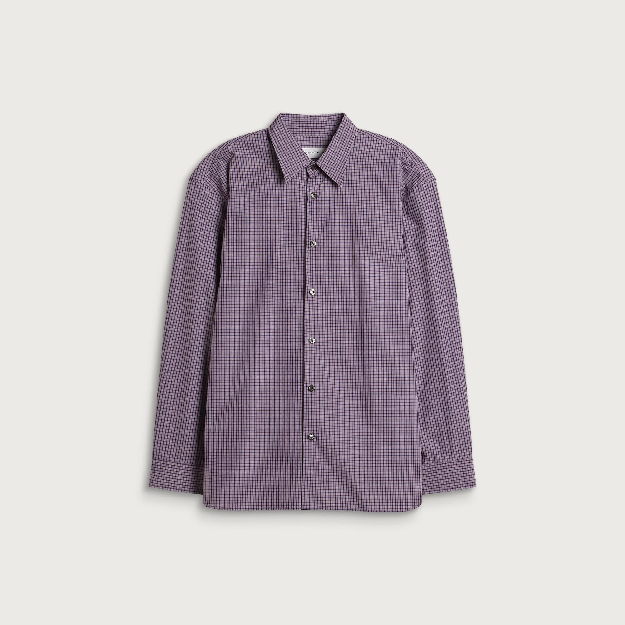 Dries Van Noten Croom Micro Check Cotton Shirt - 1