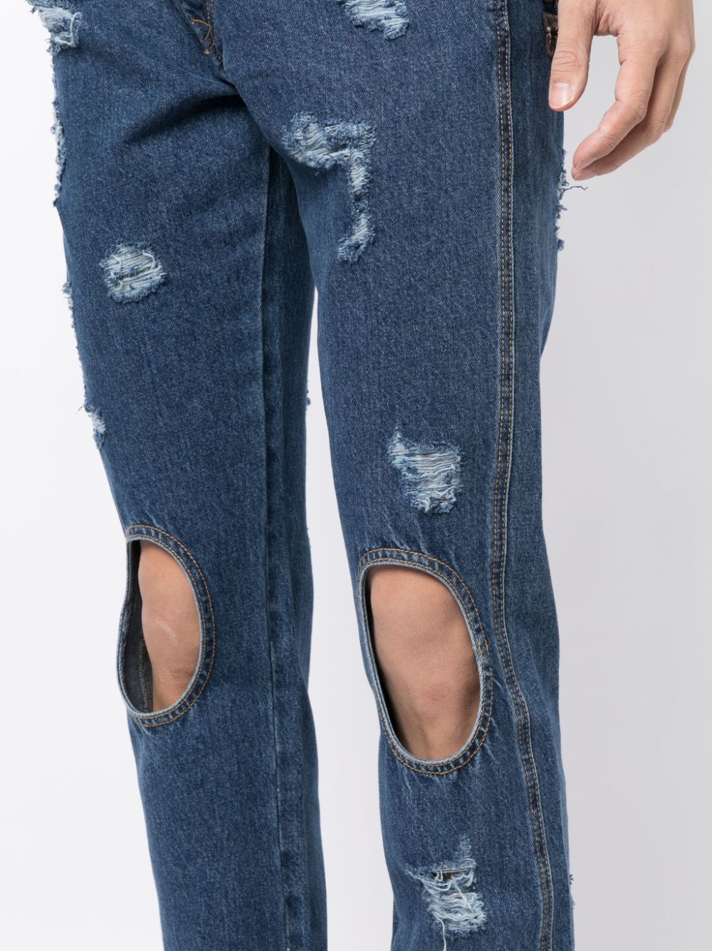 mid-rise straigh-leg jeans - 5