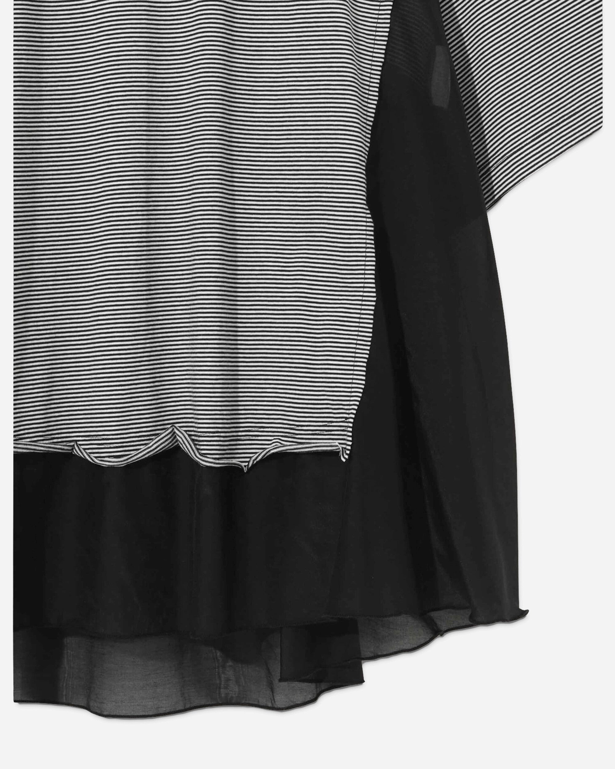 Women's Striped T-Shirt Black - 4