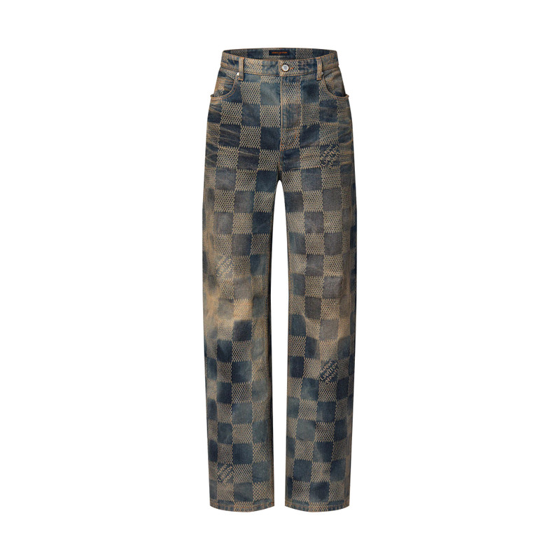 Damier Washed Denim Skate Pants 1